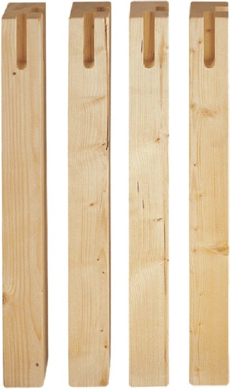 Market del Legno: Gambe tavolo cm.6x6 H75 legno di abete Set 4 pezzi