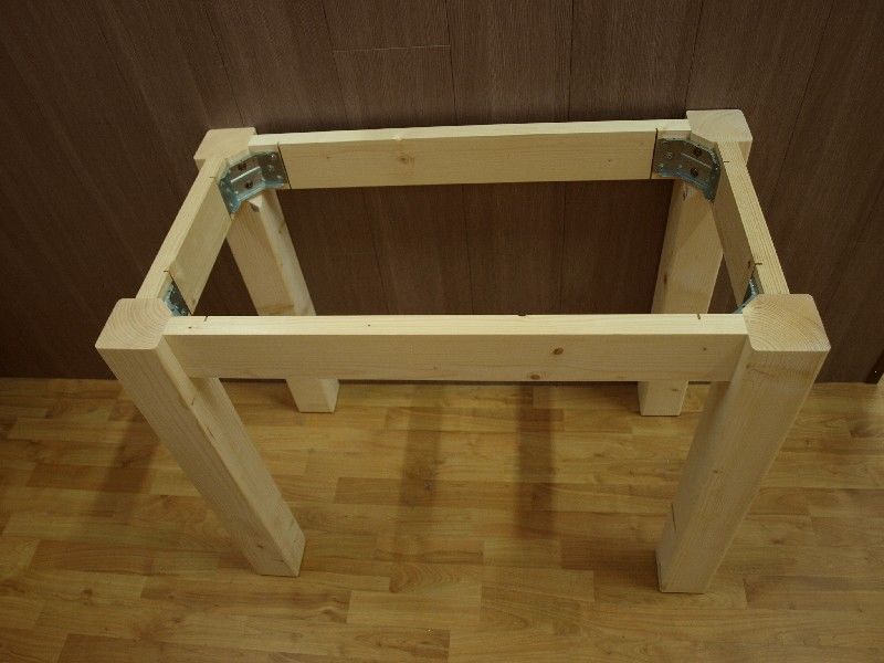 Market del Legno: Tavolo solo fusto 104x64 H 74.5 con gambe 9x9